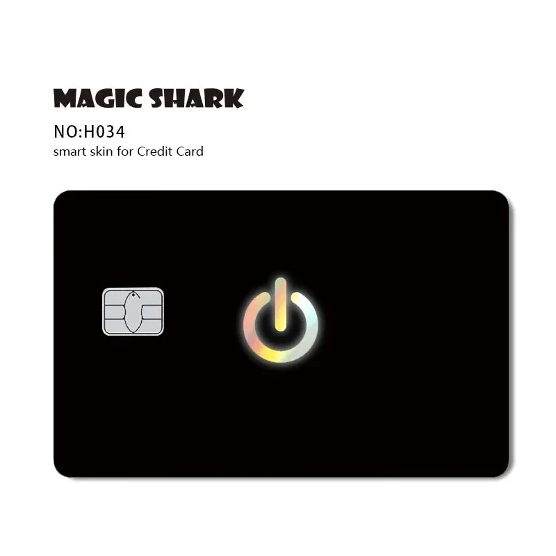 Magic Shark Skull Panda Hunter Broke Blue Eyes Dragon Laser Holographic Sticker Cover Film Skin for Credit Bank Debit Card