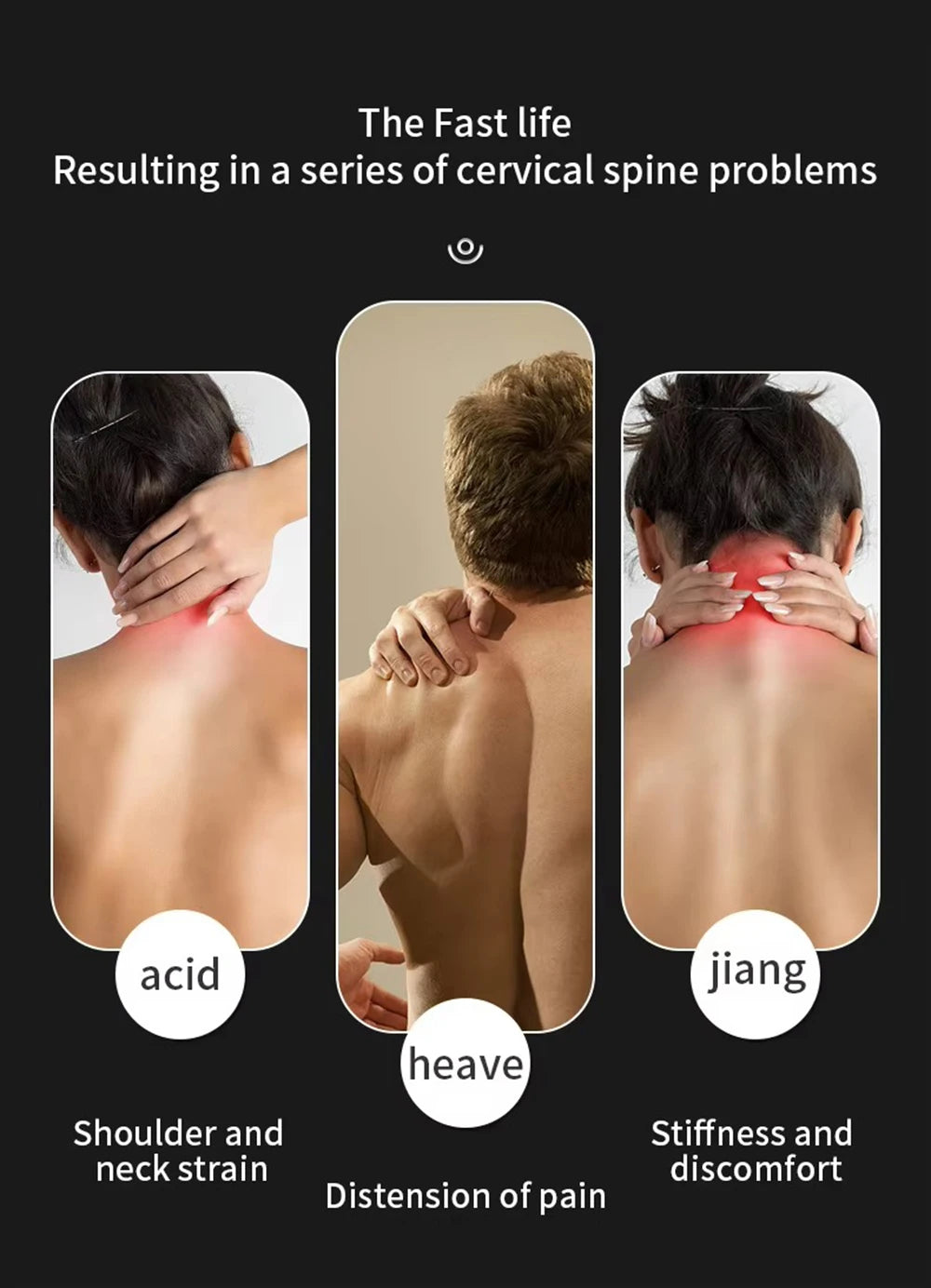 NEW Mini Smart Hanging Neck Shoulder Cervical Spine Massager Mini Portable Hot Compress Neck Artifact Dredging Neck Protector