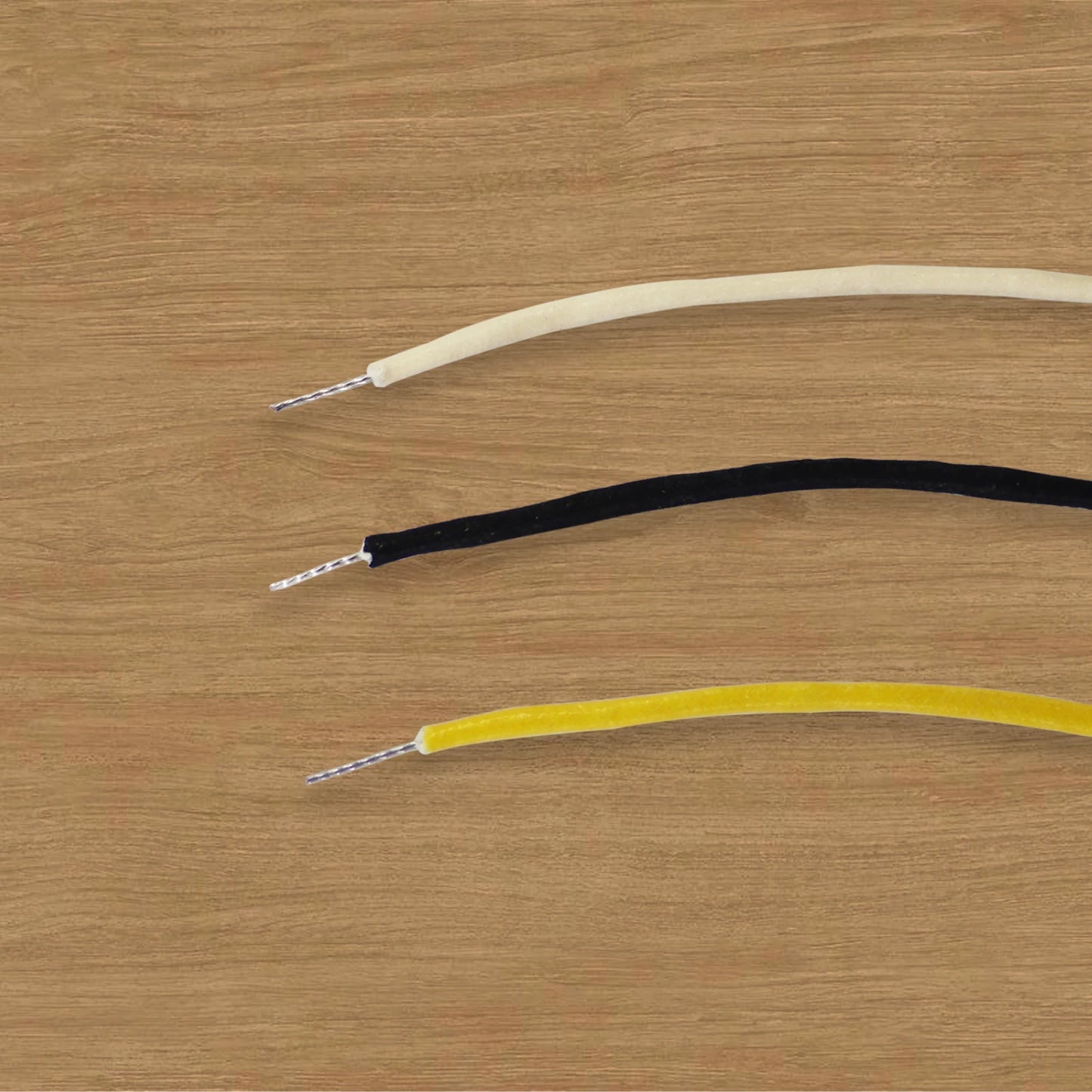 Cloth-covered Waxed Vintage-style Pushback Guitar Wire (white/black/yellow)Pushback Wire for Electric Guitar Upgrade,22 AWG wire