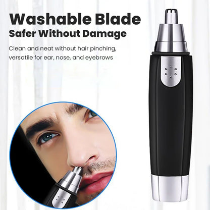 3-in-1 Rechargeable Facial Hair Trimmer - Painless Electric Nose, Ear & Eyebrow Shaver for Men & Women, Portable Grooming Kit