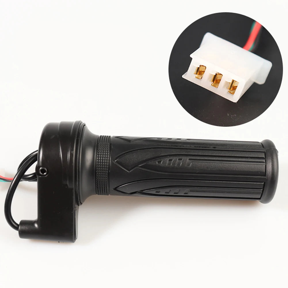 Electric Vehicle Handle Speed Control Without Switch Acceleration Handle Black Leather Handle Sleeve Circular Universal Handle