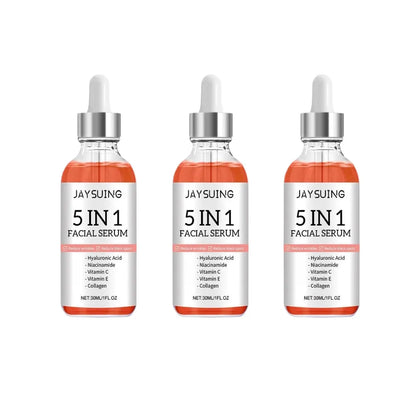 5 In 1 Hyaluronic Acid Face Serum Moisturizing Vitamin C collagen Lightning Facial Serum Shrink Pores Skin Care