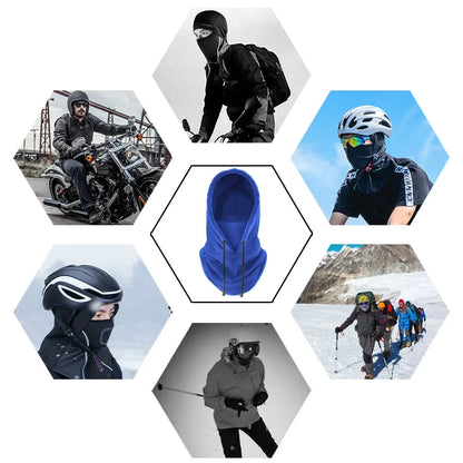 Windproof Polar Fleece Balaclava - Adjustable Thermal Winter Ski Mask for Cycling & Motorcycle