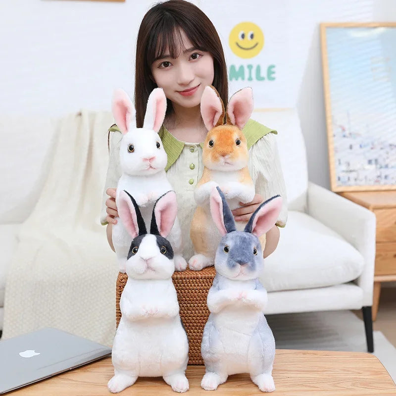 Huge Mini Simulated Animal Dog Rabbit Toys Cute Animal Soft Simulation Doll Easter Birthday Gift Kids Toy Bedroom Decor