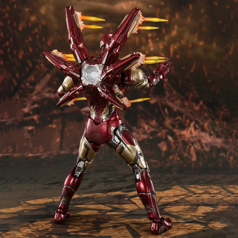 New 16cm Marvel Avengers Iron Man Mark 85 Ultimate Articulated Figure Model Statue Desktop Decoration Gift