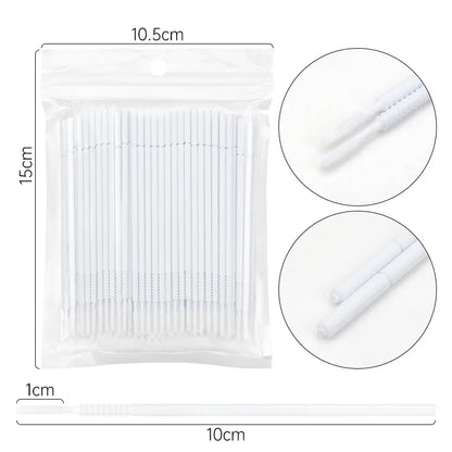 100 Pcs Disposable Spiral Handle Microbrush Mascara Wands Micro Brush Applicator Lashes Brushes Eyelash Extension Makeup Tools