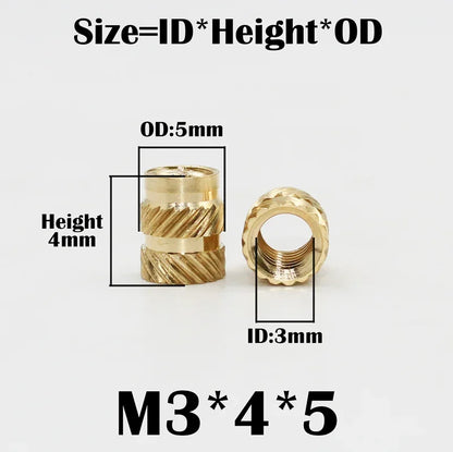 Heat Set Brass Nut Threaded Insert 3d printing Tool Manual Implantation Press Machine M3 Hot Melt Insert Nuts Soldering Iron Tip