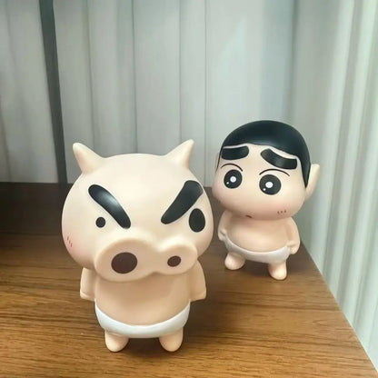 Crayon Shin-Chan Take Bath Zaemon Bare Butt Open Your Eyes Mobile Phone Stand Desktop Figure Ornament Gift Doll Car Decorations