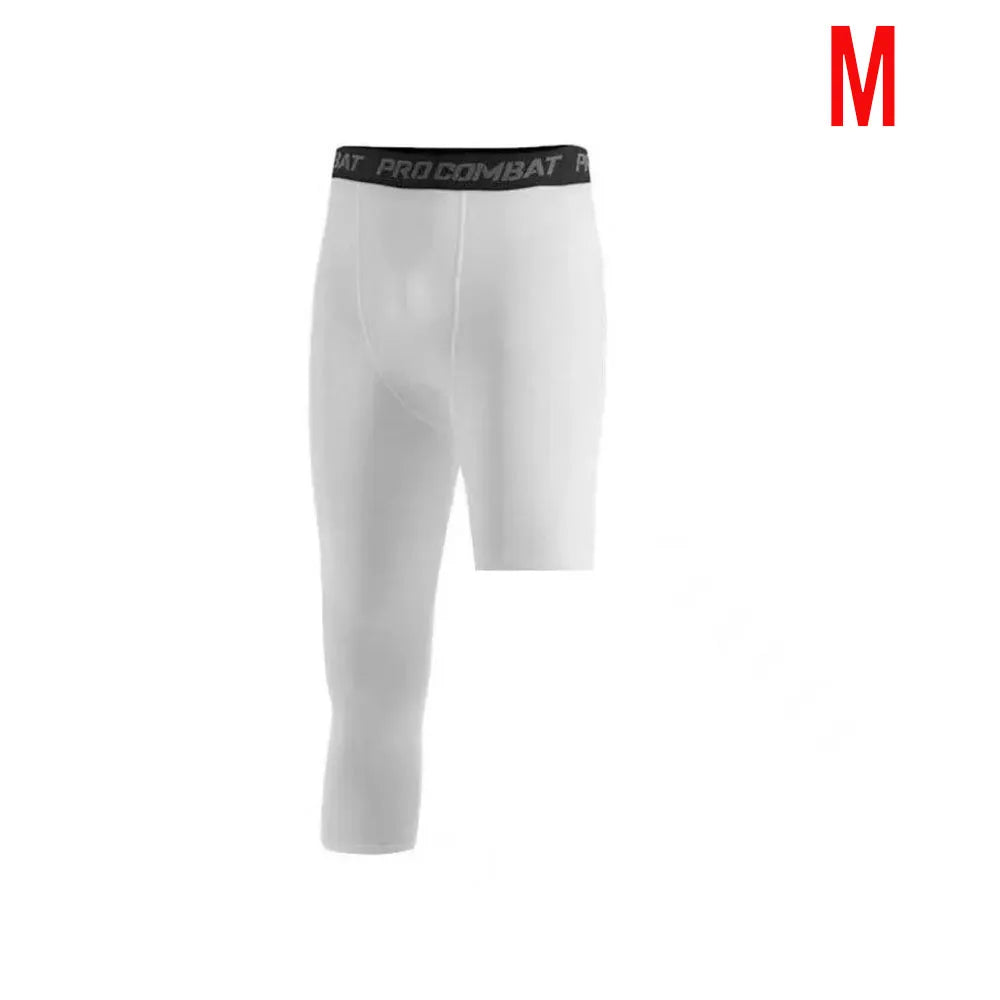 One Leg Basketball Tights Sports Tights Breathable Single Leg Basketball Leggings Quick Drying Sweat Wicking Breathable Durable