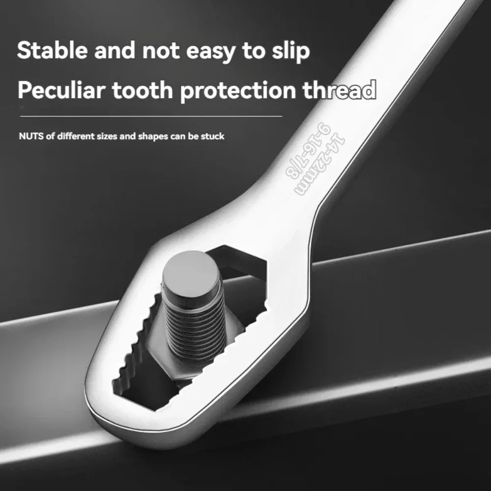 Universal Adjustable Torx Wrench 3-17mm Double-Headed Self-Tightening Glasses Wrench Board for Factory Hand Tools Spanner