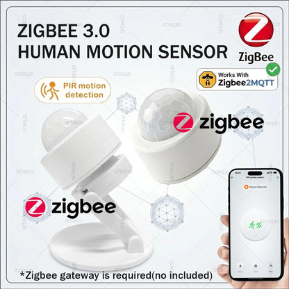Zigbee 3.0 Mini PIR Motion Sensor Human Body Infrared Detector Security Alarm Support Zigbee2mqtt Home Assistant Need Gateway