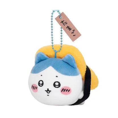 Chiikawa Sushi Series Hachiware Black Tea Cup Usagi Caviar Flying Squirrel Sea Otter Lion Sa Pendant Plush Doll Bag Hanging Gift