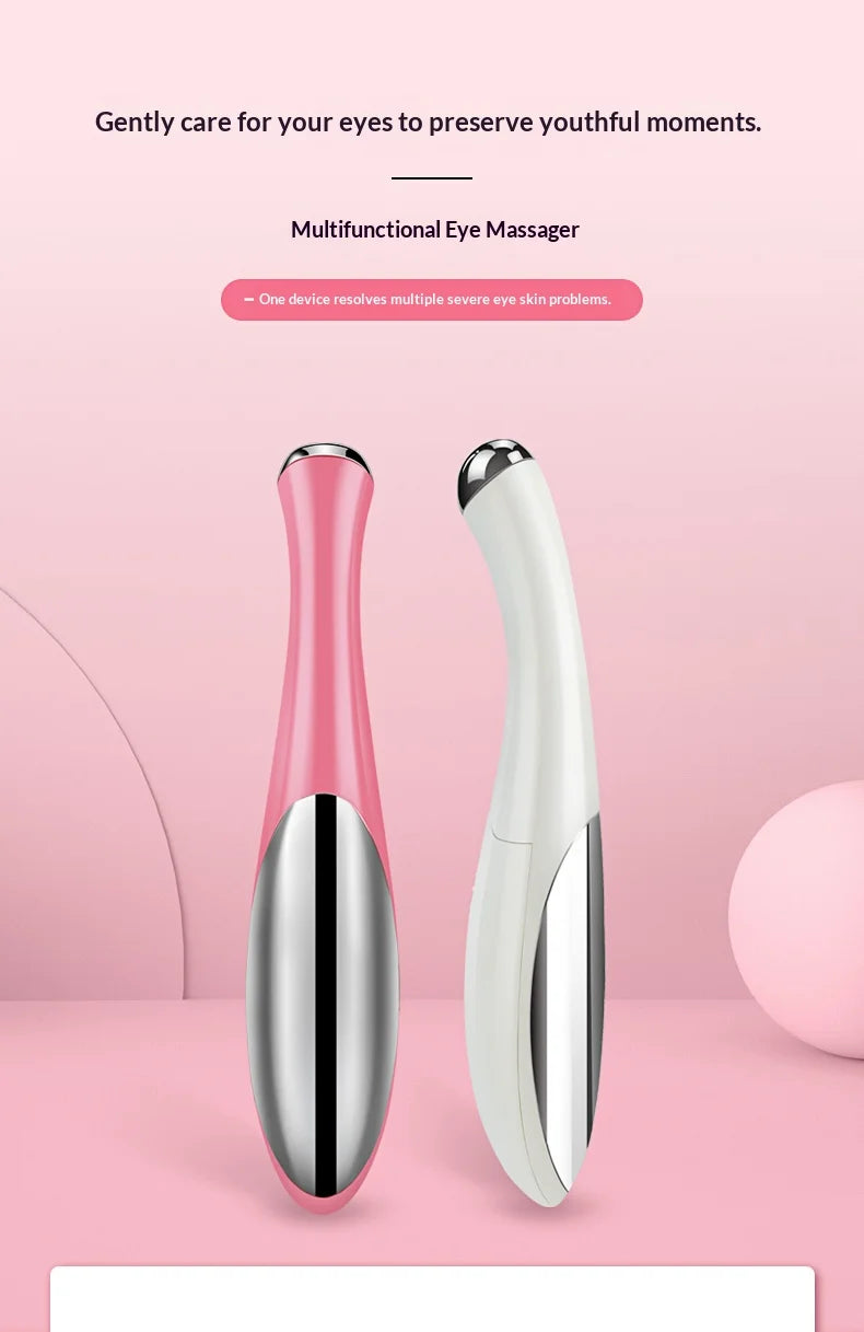 Electric Eye Massager Beauty Device Delicate Eye Skin Puffiness  Smooth Fine Lines Care Tool