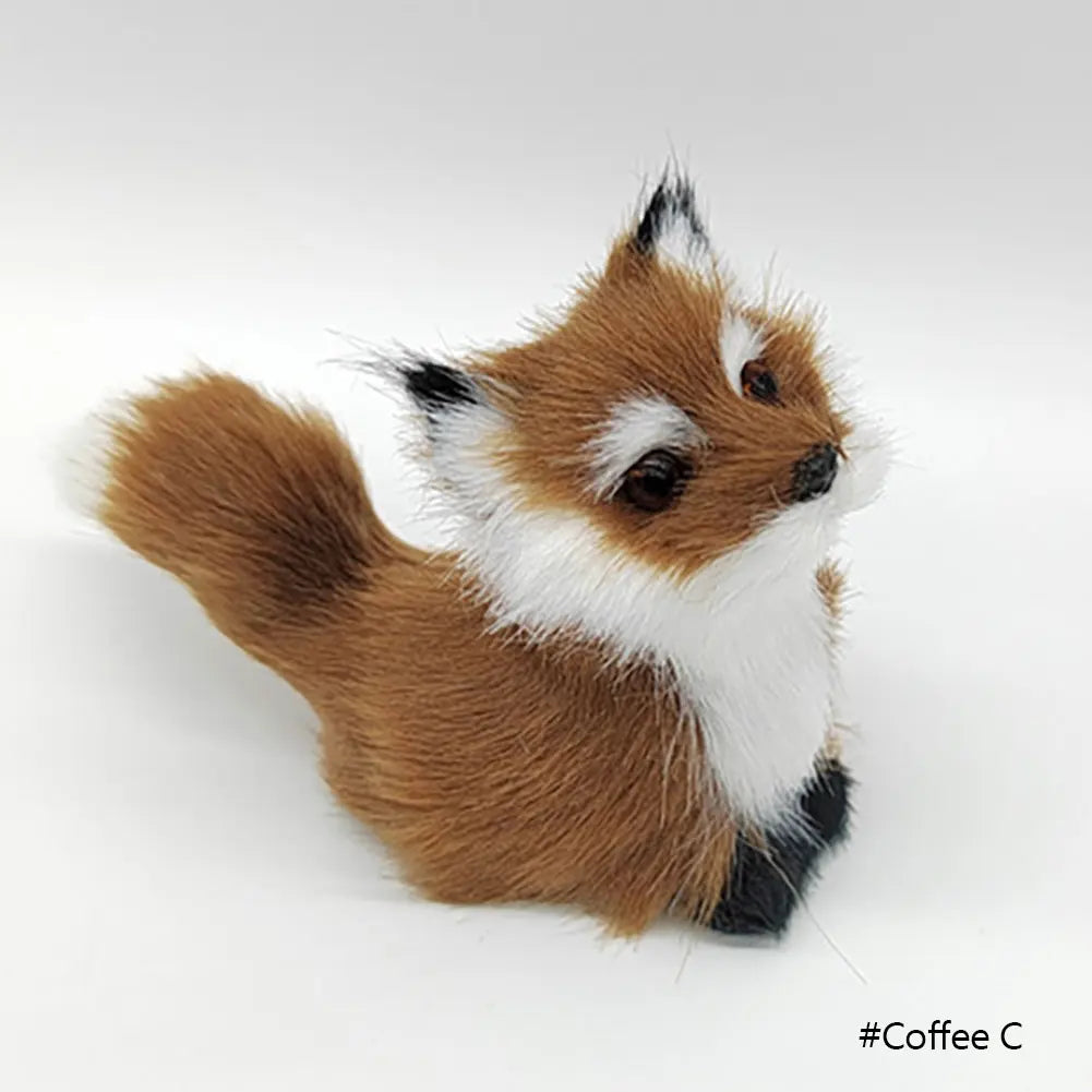 Mini Cat Rabbit Fox Owl Simulation Fur Model Plush Cats Action Figures Decor Gifts Imitation Animal Doll Home Decor Ornaments
