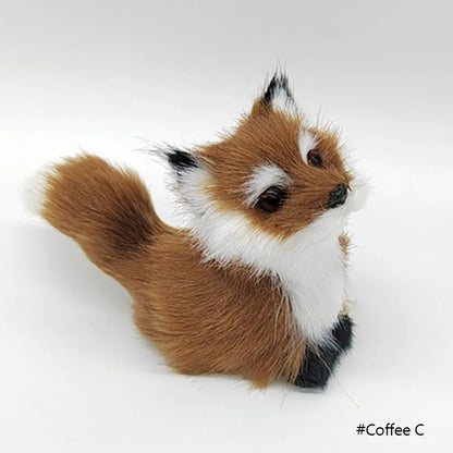Mini Cat Rabbit Fox Owl Simulation Fur Model Plush Cats Action Figures Decor Gifts Imitation Animal Doll Home Decor Ornaments