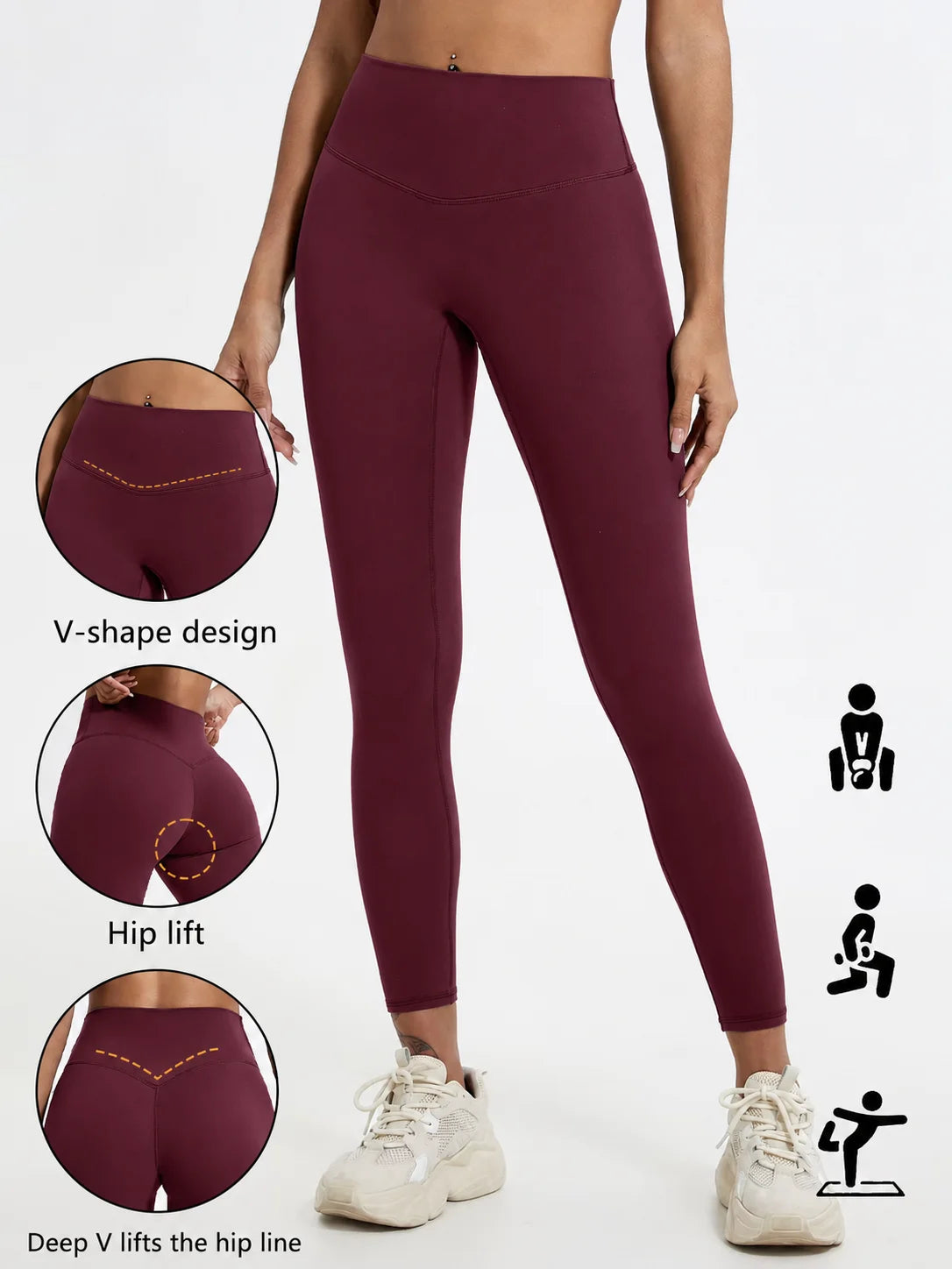 Hearuisavy Summer Super Soft Fabrics High Waist Leggings Gym Yoga Pants Running Workout Tights Push Up Sports Leggings Women