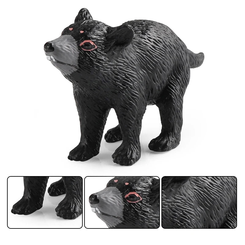Oenux Forest Wild Animals Badger Brock Tapirus indicus Beaver Anteater Action Figures Model PVC Collection Education Kid Toy