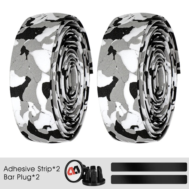 WEST BIKING EVA Bar Tape High Tenacity Handlebar Tape Adhesive Bike Handle Tape Shock Absorbing Bar Tape With Hole for Road Bike
