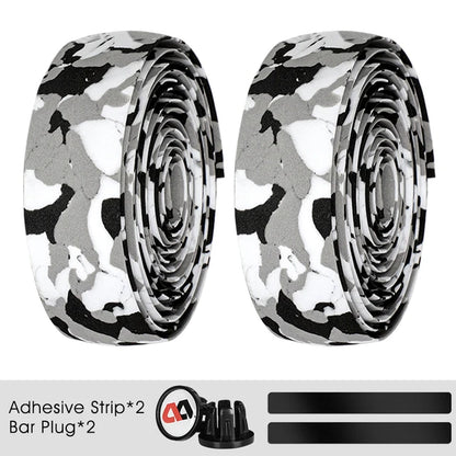 WEST BIKING EVA Bar Tape High Tenacity Handlebar Tape Adhesive Bike Handle Tape Shock Absorbing Bar Tape With Hole for Road Bike