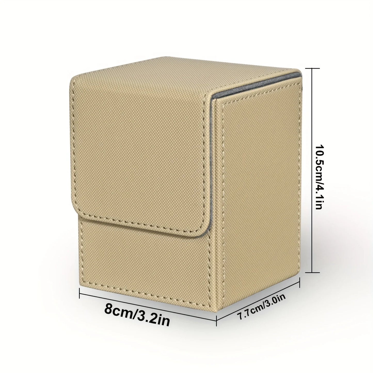 Card Deck Box,Card Storage Box holds 100+ Single Sleeved Cards, PU Leather Magnetic Closure for Magic cards TCG cards