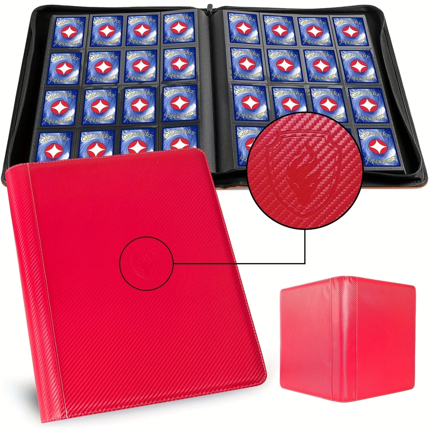 1024 Pockets Trading Card binder, Premium 16 Pockets Card Holder Folders, Side Loading Card Album for Sport, Game Card
