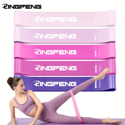 Resistance Loop Exercise Bands 5 Different Resistance Levels Elastic Band Suitable for Arm Leg Stretching and Strength Training
