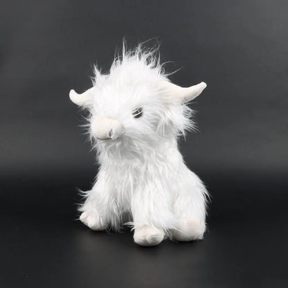 Simulation Highland Cow Animal Plush Doll Soft Stuffed Highland Cow Cattlle Plush Toy Plushie Gift for Kids Boys Girls