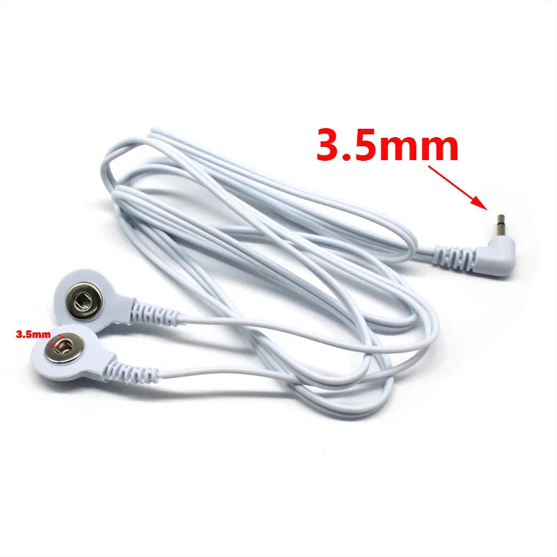 2/4 Way 3.5mm Button Tens Acupuncture Massager Cable Line Wire for Digital Tens Machine Electrical Nerve Muscle Stimulator