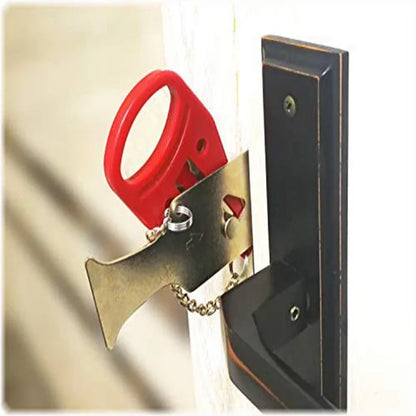 1pc portable travel safety door lock, suitable for travelers and families, universal sleep safety portable travel door lock