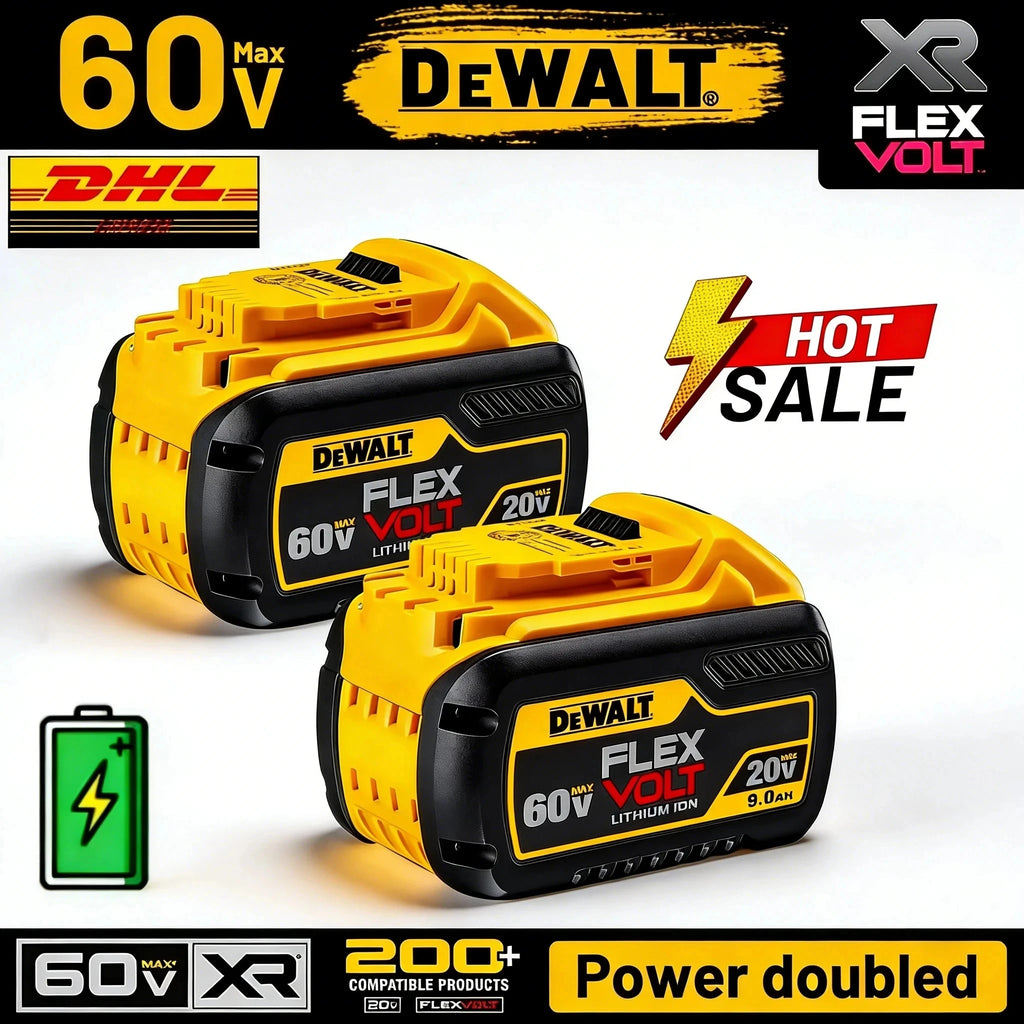 DeWALT Original Battery 20V/60V 9000mAh MAX FlexVolt for DCB606 DCB205 DCB206 DCB209 DCB182 Power Tool Air Transport