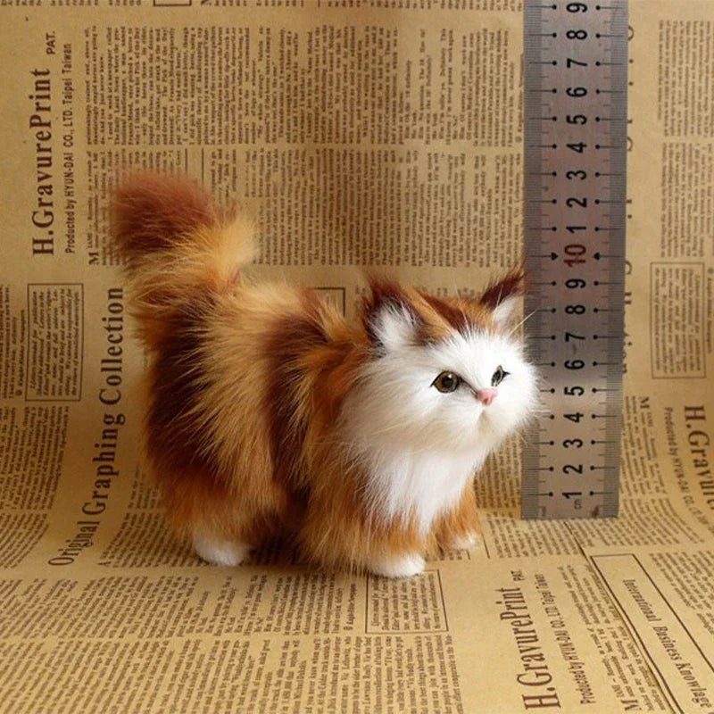 Lifelike Cat Plush Toy - Ultra-Soft Realistic Stuffed Animal | Valentine's Birthday Christmas Gift