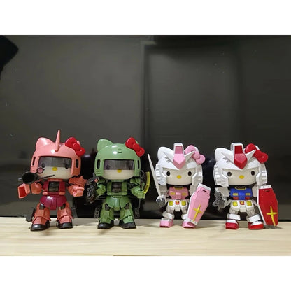 In Stock Hello Kitty 1/144 Scale Cute Cat Collection Assembly Model Kit Action Figure Collectible Toy For Decoration