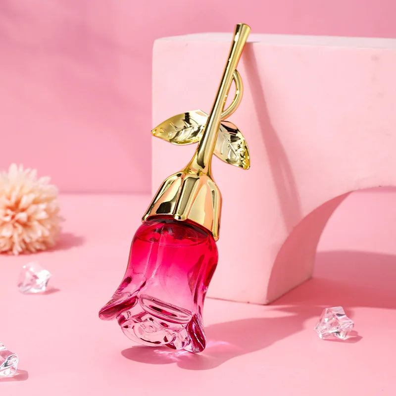 50ml Women’s Rose-Shaped Perfume Bottle Long-Lasting Floral Eau De Parfum with Romantic Scents Elegant Gift & Daily Fragrance