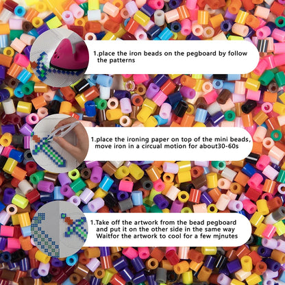 5MM 500pcs 3D Pixel Puzzle Iron Beads for kids Melting Beads Hama Beads DIY High Quality Handmade Gift Toy Fuse Beads