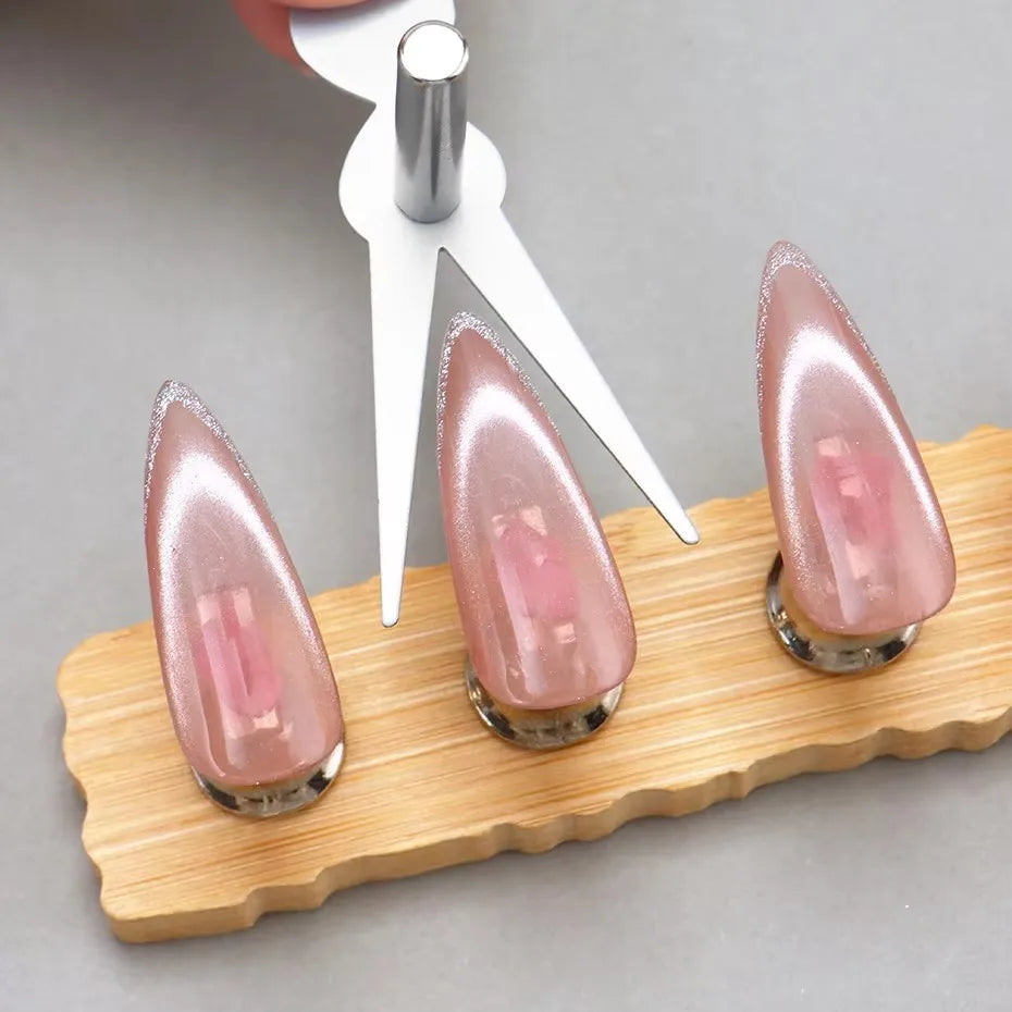 1/6Pcs Cat Eye Nail Magnet Tool Set Double Ended Magnet Stick Round Ball Flat Magnets Cat Eye Heart French Water Ripple Nail Art