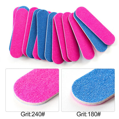 10 to 1000 pcs Disposable Mini Nail Files - Double Sided Emery Boards for Manicure and Pedicure - 180/240 Grit