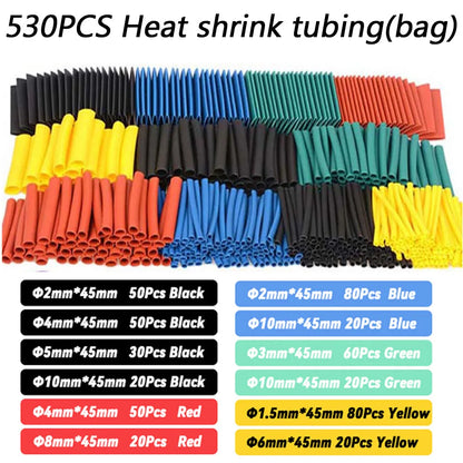 1060/530/127PCS Heat Shrink Tubing kit 2:1 Shrinkable Wire Shrinking Wrap Wire Connect Cover Cable Repair Protection