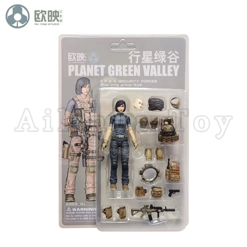 Ou Ying Studio 1/18 Planet Green Valley PGV 3.75inch Action Figure Girls War EFSA Female Figures Anime Model