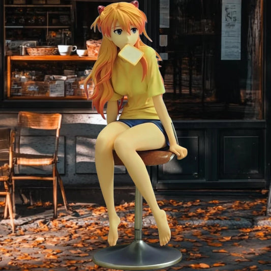 25cm 9.8 inch Anime Asuka Langley Soryu Action Figures Pvc Statue Desktop Ornamen Collection Statue Model Decoration Room Gift