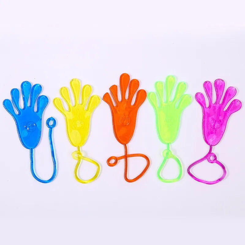 5-50 Pcs Kids Funny Sticky Hands toy Palm Elastic Sticky Squishy Slap Palm Toy Novelty Gift Party Toys Birthday For Children