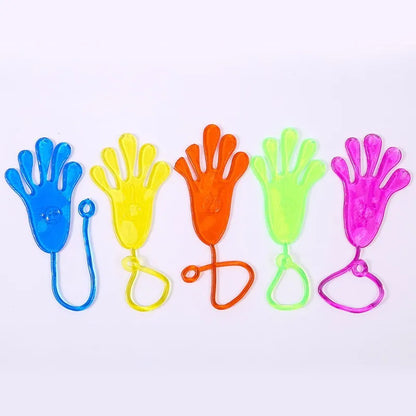 5-50 Pcs Kids Funny Sticky Hands toy Palm Elastic Sticky Squishy Slap Palm Toy Novelty Gift Party Toys Birthday For Children