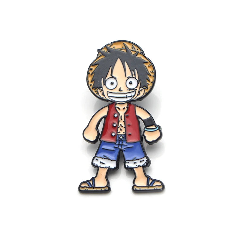 Japanese Anime Enamel Pin Cute Lapel Pin Devil Fruit Brooches for Backpack Manga Badges Jewelry Accessories