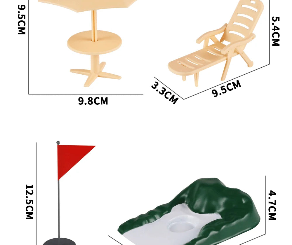 Children's Golf Club Mini Doll Set Toy Indoor And Outdoor Portable Parent-child Interactive Party Game Birthday Gift