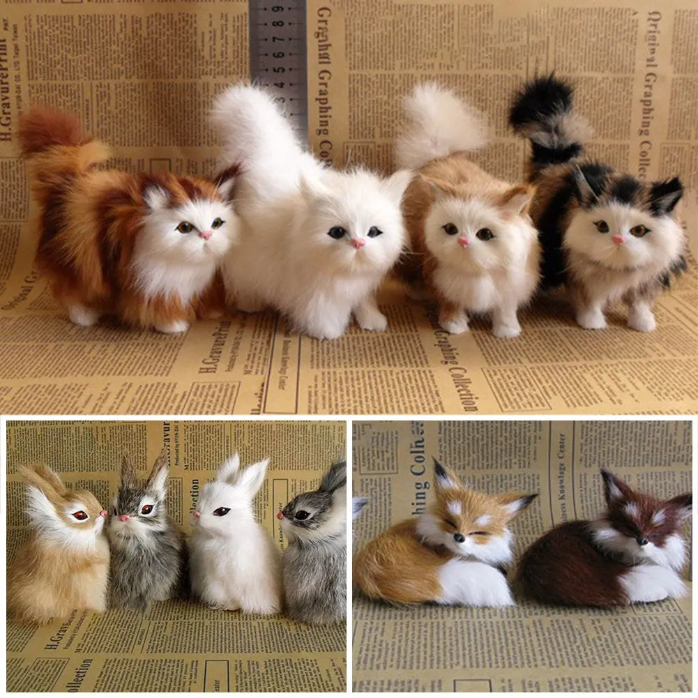 Brand New Simulation Animal Doll Plush Sleeping Cats Toy With Cushion Can Speak Out with Sound Kids Gift Stuffed Desk Ornament