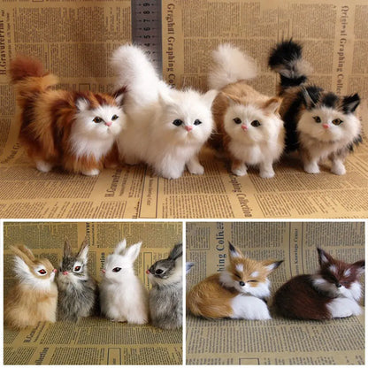 Brand New Simulation Animal Doll Plush Sleeping Cats Toy With Cushion Can Speak Out with Sound Kids Gift Stuffed Desk Ornament