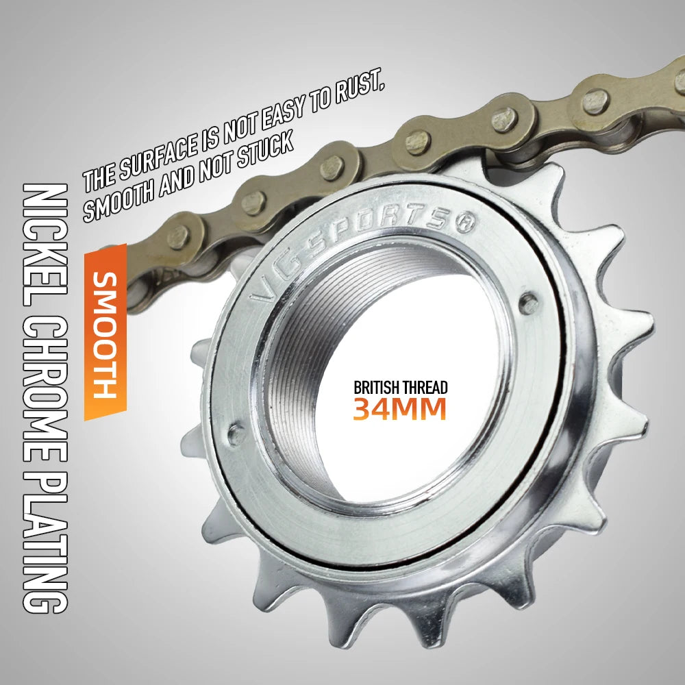 1pc 16T 18T 20T 22T 24T Single Speed Bike Freewheel Compatible With Threaded Freehub Replacement Bike Parts Bicycle Accessories