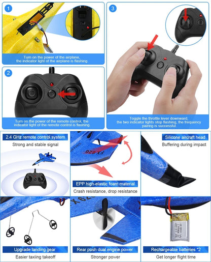 RC Foam Aircraft SU-35 Plane 2.4G Radio Control Glider Remote Control Fighter Plane Glider Airplane Foam Boys Toys for Children