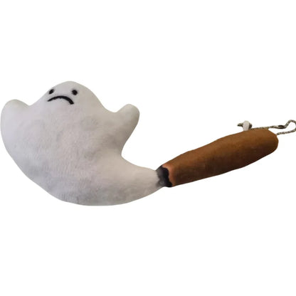 Cute Big Smoke Elf Pendant Plush Doll Toys Keychain Ghost Fluffy Stuffed Keyring Pendant Toys Backpack Charms Bag Car Decor Gift