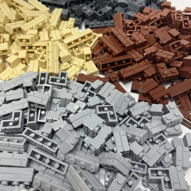 100/120Pcs MOC Building Block Simulation City Wall Brick Building Block Model Building Accessories Castle Construction Toys