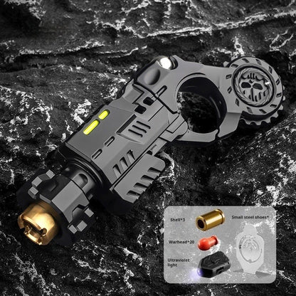 Mini Metal EDC Stress Relief Toy Pistol Guns Eject Fidget Roller Spinner Mechanical Slider Ratchet Wheel Paragraph Ring Adults